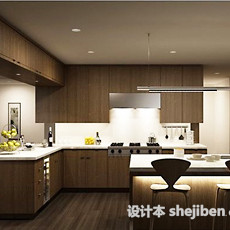 中式家庭厨房3d模型下载
