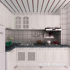 中式整体厨房套件3d模型下载