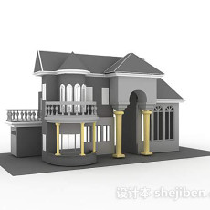 叠拼式别墅3d模型下载