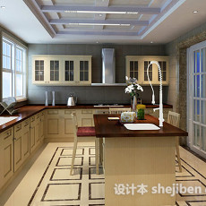 开放式厨房23d模型下载