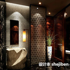 中式卫浴3d模型下载