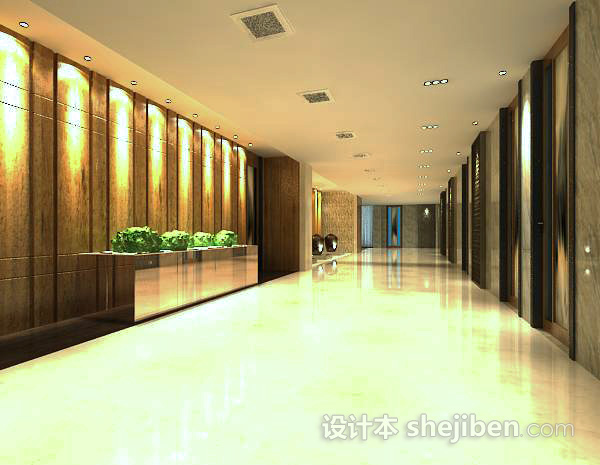 电梯走廊3d模型