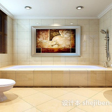 现代家居浴室3d模型下载