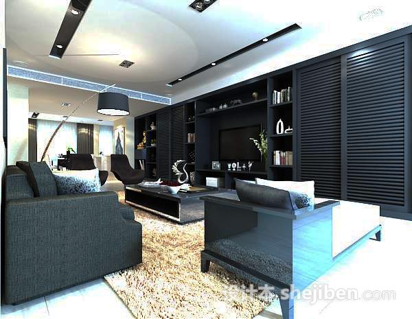 现代客厅家具3d模型下载