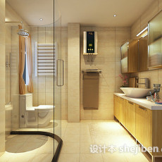 现代浴室整体3d模型下载