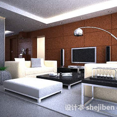 现代风格客厅3d模型下载