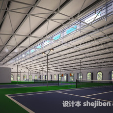 网球场3d模型下载
